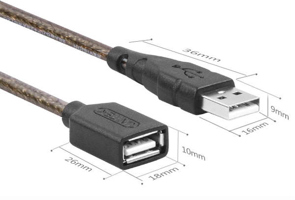 Cáp nối dài USB 2.0 AM-AF 1 đầu đực 1 đầu cái UNITEK 1.8M 3M 5M 10M - Phụ Kiện Điện Tử Việt Nam