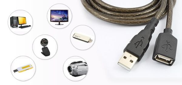 Cáp nối dài USB 2.0 AM-AF 1 đầu đực 1 đầu cái UNITEK 1.8M 3M 5M 10M - Phụ Kiện Điện Tử Việt Nam